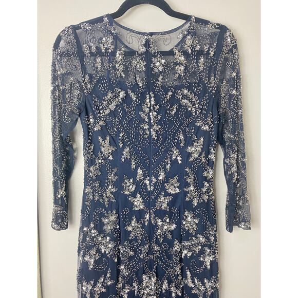 ADRIANNA PAPELL DRESS GOWN 4 MOTHER OF THE BRIDE EVENING FORMAL WEDDING GUEST - Picture 11 of 16